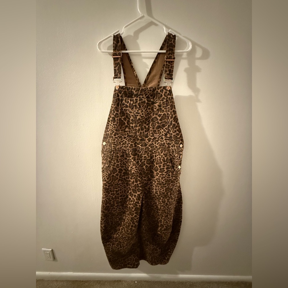 GAP Leopard Print Brown Overalls
